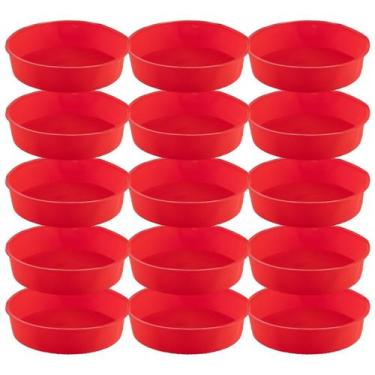 Imagem de Kit 15 Formas Silicone 24cm Redonda Sortida Bolo Sobremesa - QUALITY H