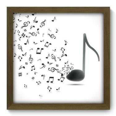 Imagem de Quadro Decorativo - Notas Musicais - 33cm x 33cm - 091qdgm - Allodi