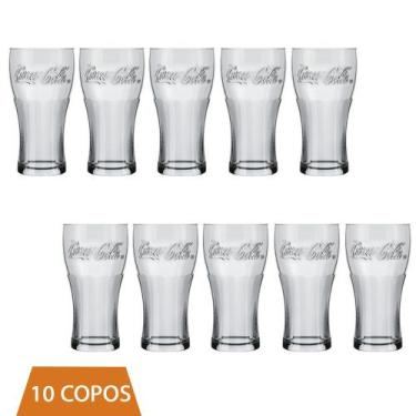 Imagem de Copo Coca-Cola De Vidro 470ML Nadir Figueiredo kit 10 Und - NADIR FIGU