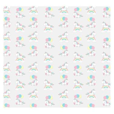 Imagem de Papel de Parede Adesivo Infantil Unicórnios Quarto Menina - 709pcp - A