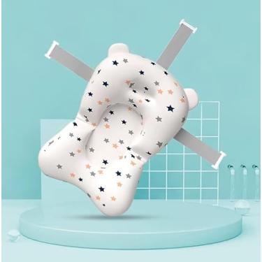Imagem de Almofada de banho de bebê, tapete de banheira macio, almofada de banho ajustável antiderrapante para recém-nascidos, almofada flutuante confortável para a pele para bebês de 0 a 12 meses