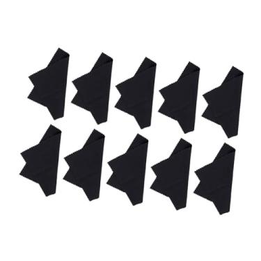 Imagem de IEUDNS 10 peças de lenços umedecidos para óculos, panos macios para limpeza de lentes, pano para câmera, telas de óculos de computador, óculos de sol, Preto