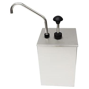 Imagem de PreAsion 1 bomba distribuidora de molho balde bomba de distribuição de condimentos, bomba de molho de aço inoxidável 2,5L para ketchup, vinagre, molho de churrasco