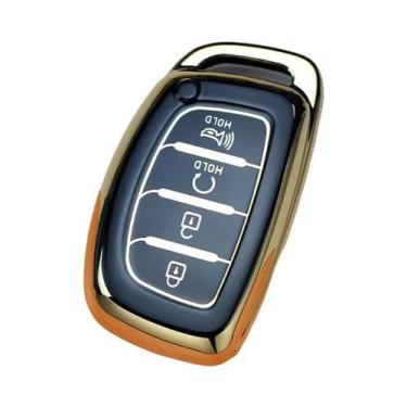 Imagem de Capa De Chave Para Hyundai Sonata 2015 Com 4 Botões, Capa De Chave Dob