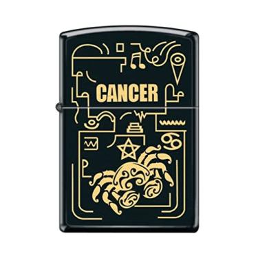 Imagem de Zippo Isqueiro - Cancer Zodiac Black Matte Windproof Lighter #Z5300