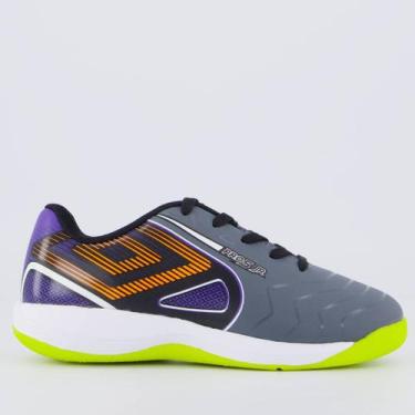 Imagem de Chuteira Umbro Pro 5 Futsal Juvenil Cinza Escuro, 35