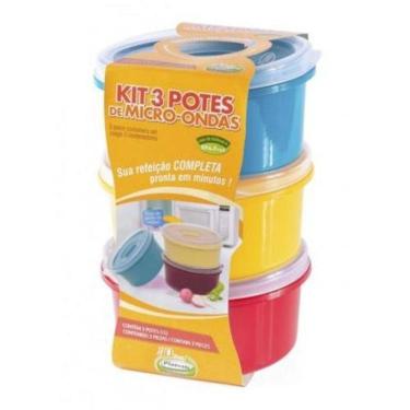 Imagem de Conjunto De Potes 3 Peças Wave 1436 Plasvale