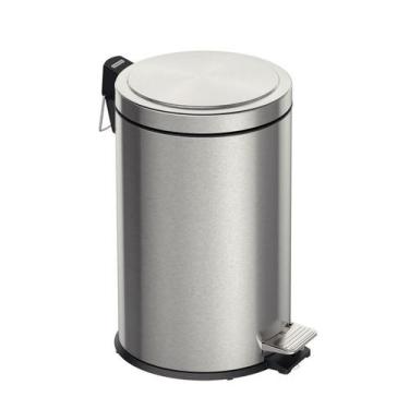Imagem de Lixeira com Pedal Brasil Plus Inox Acetinado 12L 94538512 Tramontina