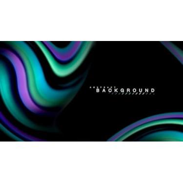 Imagem de Quadro Decorativo com Estampa Abstract Wave Lines Fluid Rainbowstyle Color 40 x 40 Papel 1 unidade