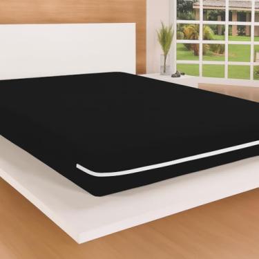 Imagem de Protetor de Colchão Casal Malha Gel, 140x190x30cm, com Zíper, Branco (PRETO)