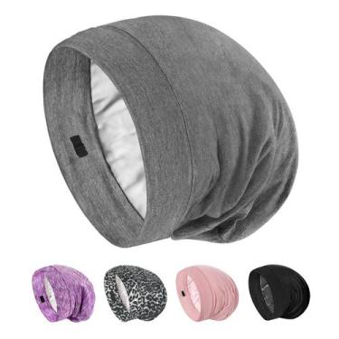 Imagem de Boné de seda SOLZEK Real for Sleeping Hair Wrap cinza escuro