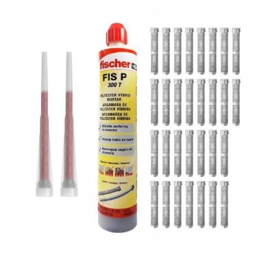 Imagem de 01 Chumbador Químico Com 30 Camisas Bucha Injeção 12Mm