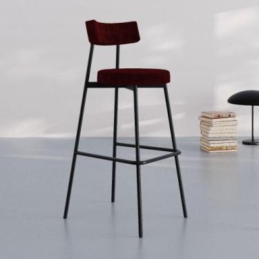 Imagem de Banqueta Alta Stout Boucle Est.Preta - Metalig