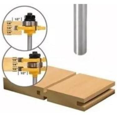 Imagem de Fresa De Tupia Macho Fêmea Metal Duro Profissional Haste 6Mm