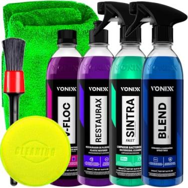 Imagem de Kit Sintra Fast 500ml Vonixx Restaurax 500ml Vonixx Blend Spray 500ml Vonixx V-Floc 500ml Vonixx e Acessórios Karbox