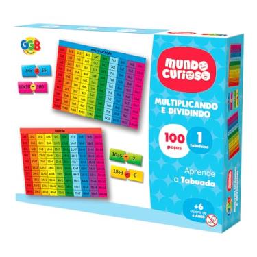 Imagem de Jogo Tabuada Multiplicando e Dividindo Matemática, GGB Plast, Multicor, 1043