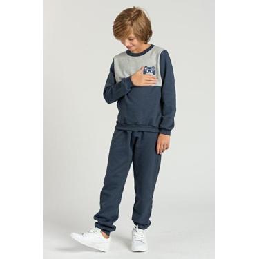 Imagem de Conjunto Infantil Marinho de Moletom Play - Vida Costeira Oficial, 3