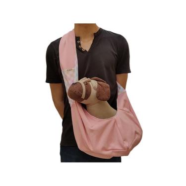 Imagem de Bolsa De Ombro Rosa Claro Para Transporte De Pet Cachorros