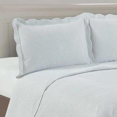 Imagem de Kit colcha cam jazz king 260x280 branco 3 peças - Camesa
