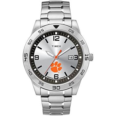 Imagem de Timex Tribute Relógio masculino Citation 42 mm Quartzo com pulseira de aço inoxidável, Clemson Tigers, Relógio de quartzo