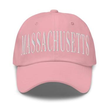 Imagem de Merch Town Boné Massachusetts bordado Massachusetts Dad Hat, rosa, tamanho �nico