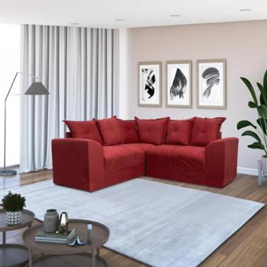 Imagem de Sofá de Canto Ideal Ellegance Relax - Alpoim, Vermelho