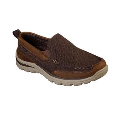 Imagem de Skechers Mocassins masculinos superiores Milford, Marrom claro, 11.5 X-Wide
