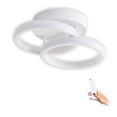 Imagem de LUX DESIGN Plafon Luminária de Teto Redonda LED 3 em 1 Luz Branca, Quente e Neutra, Design Moderno e Elegante para Sala e Quarto