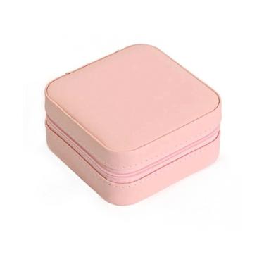 Imagem de Porta Jóias em courino cor de rosa estojo