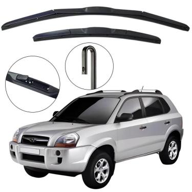 Imagem de Kit Palheta Dianteira Tucson 2005 a 2016 Limpador de Parabrisa de Silicone