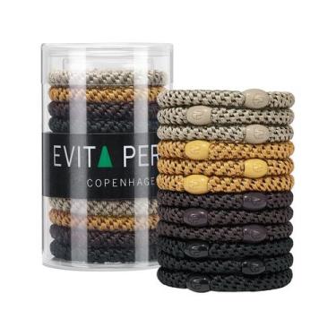 Imagem de Conjunto de gravatas de cabelo EVITA PERONI, 12 peças, âmbar de alta e