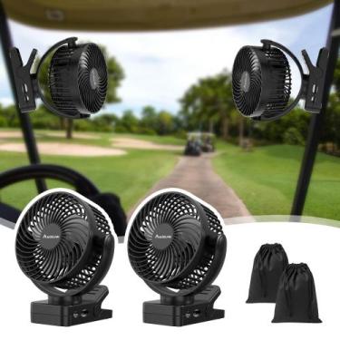 Imagem de Pacote com 2 clipes magnéticos em ventilador para carrinho de golfe MA