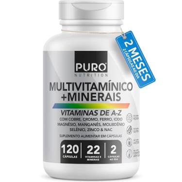 Imagem de Multivitamínico Puro Nutrition, 22 Vitaminas e Minerais de A-Z, 120 Cápsulas