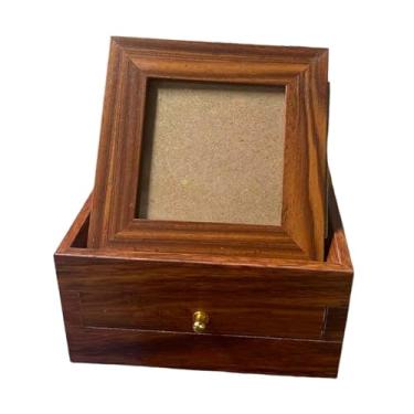 Imagem de FashionCha Urna Memorial com Moldura para Fotos Urna Funerária de Madeira para