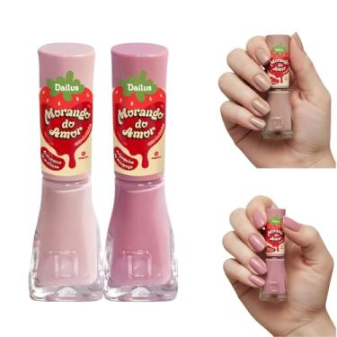 Imagem de Kit 6 Esmaltes Dailus Coleção Morango do Amor Esmalte Com Cheirinho (Kit 2 Esmaltes)