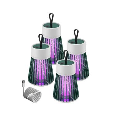 Imagem de Luminária Led Mosquiteiro Bateria Interna Sem Radiação Armadilha De Insetos Repelente Eletrônico UV(4)