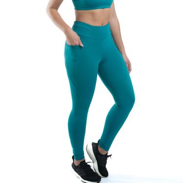 Imagem de Calça Legging Feminina My Fitness Cós 360 - Petróleo | Marcio May Sports