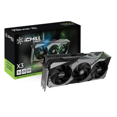 Imagem de Gpu INNO3D Geforce RTX 5080 ICHILL X3 V2 16GB 256 BITS GDDR7 C50803-16D7X-176069R