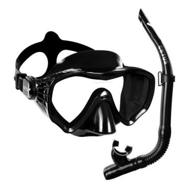 Imagem de Kit de Mergulho Máscara+Respirador Cetus New Parma Pro, Preto