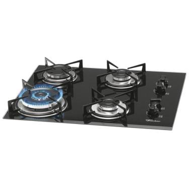 Imagem de Cooktop 4 Queimadores Tripla Chama Gás Mesa Vidro Bivolt