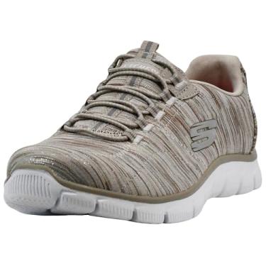 Imagem de Skechers Tênis esportivo feminino Empire Rock Around, Malha castanho-acastanhado, 38
