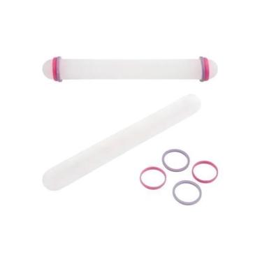 Imagem de Rolo Cilíndrico Abridor de Massa para Confeitaria Fondant Antiaderente