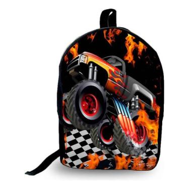 Imagem de Mochila Infantil Hotweels Fogo Criança Ideal Para Escola E Passeios E 