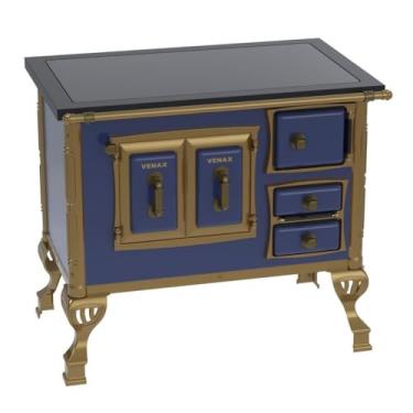 Imagem de Fogão a Lenha N 1 Colonial Premium Azul Saida Esquerda