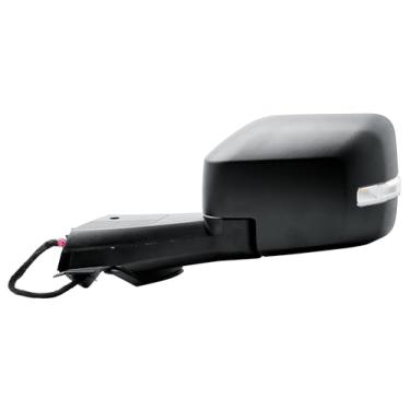 Imagem de Espelho retrovisor de porta do lado esquerdo do motorista elétrico e aquecido com luz de seta de vidro BLIS luz de poça e luz traseira texturizada dobrável manual para Ford Bronco 2022-2025