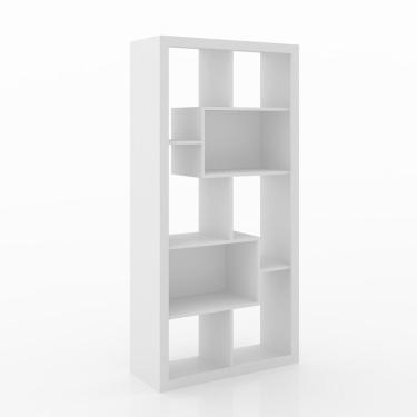 Imagem de Estante Livreiro Multiuso Com Nichos E1712 Branco - Tecno Mobili