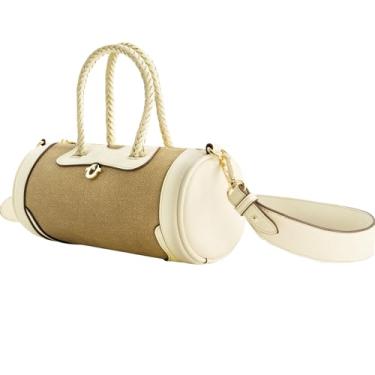 Imagem de True Religion Bolsa esportiva, bolsa feminina de camurça com alça de ombro ajustável, cinza-acastanhado, Cinzento-acastan