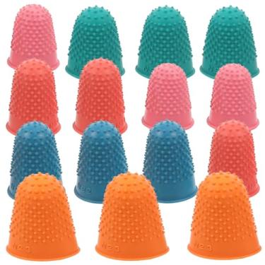 Imagem de UKCOCO Conjunto de 15 Dedeiras de Borracha - 5 Tamanhos E Cores Diferentes - Protetores de Dedos - Dedais de Borracha para Escritório, Ideais para Contar Dinheiro, Organizar, Escrever E Classificar.