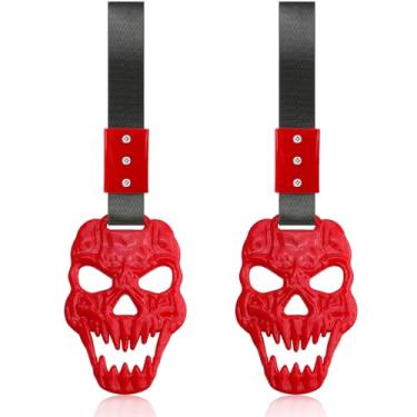 Imagem de COGEEK Chaveiro com alça de caveira para carro para Halloween, Vermelho, Tamanho Único