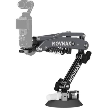 Imagem de MOVMAX Braço de lâmina para DJI Pocket 3, insta360/Gopro Hero, suporte de câmera com ventosa com parafuso de 1/4, acessórios DJI Osmo Pocket 3 suporte para carro
